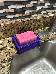 Self-draining sponge holder