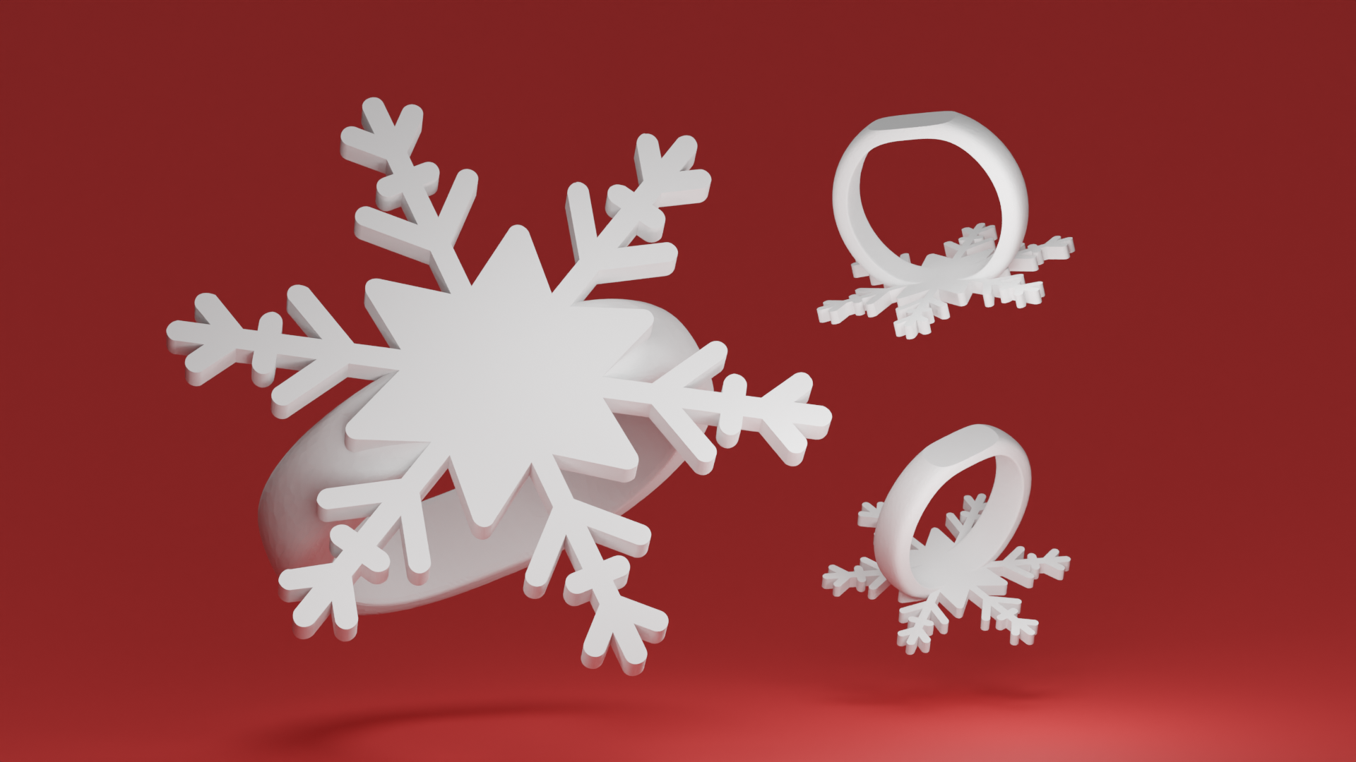 Christmas Napkin Ring Set, 8 different pieces