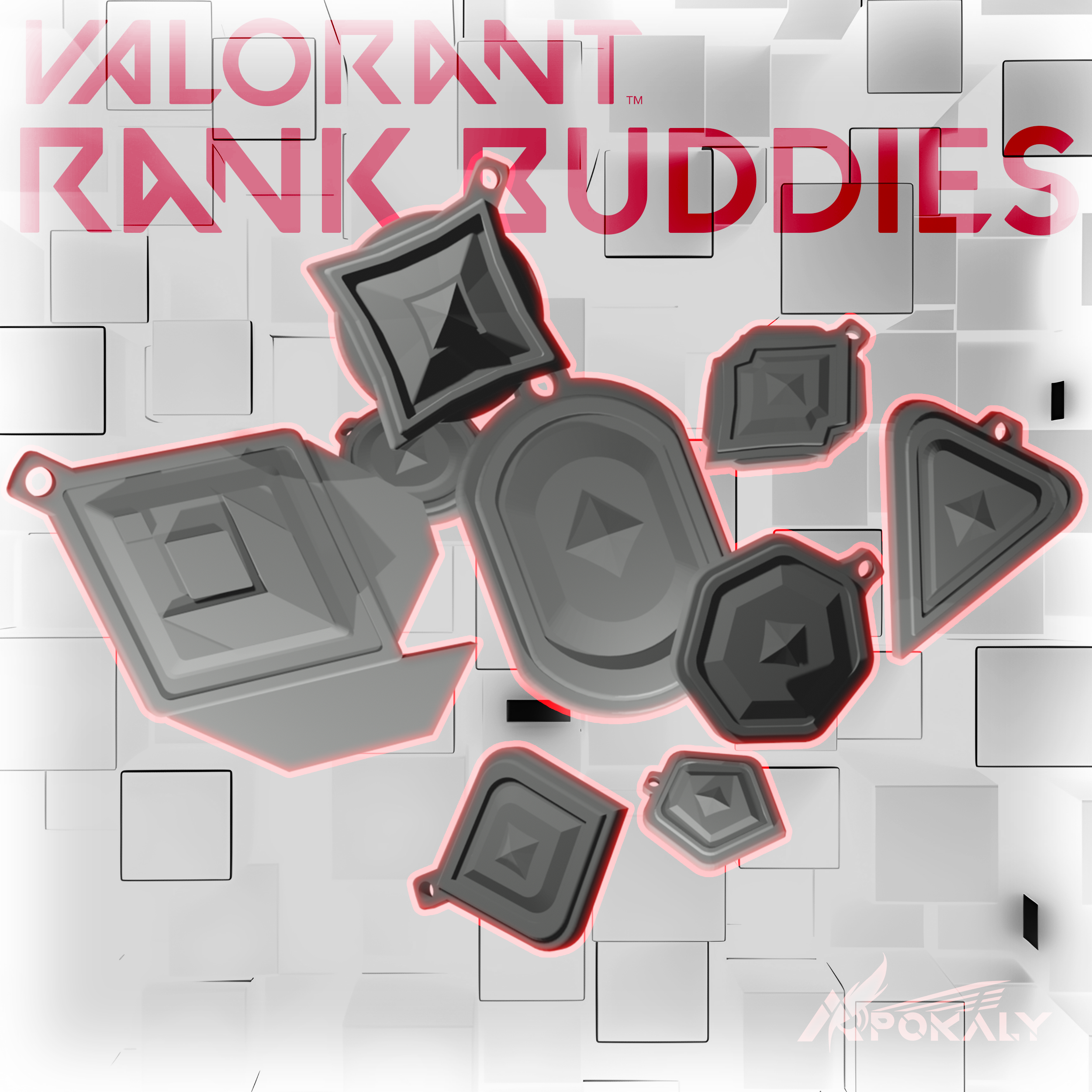 Valorant Rank Buddies (Keychain)