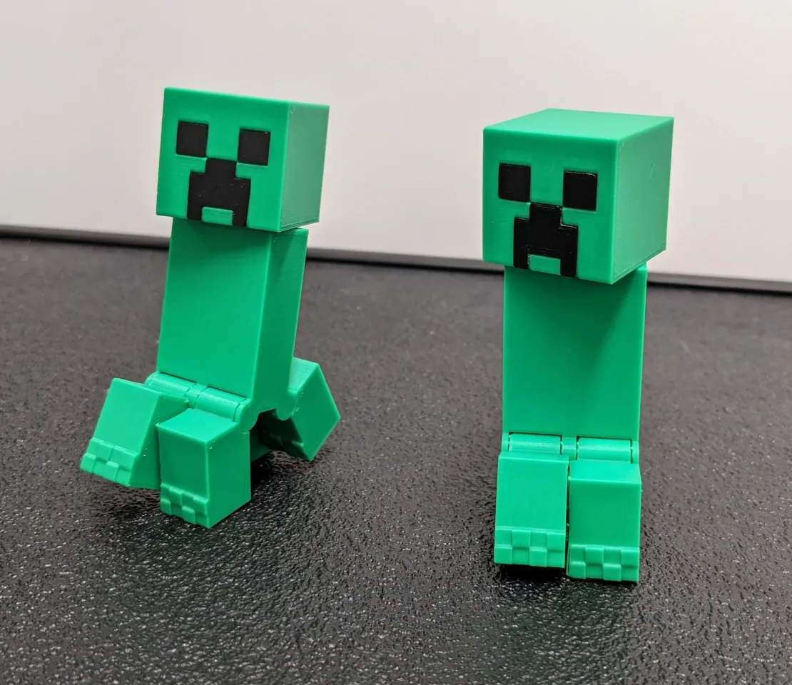 STL file MINECRAFT FLEXI-CREEPER ARTICULATED PRINT IN PLACE CREEPER 🦸・3D  printer design to download・Cults