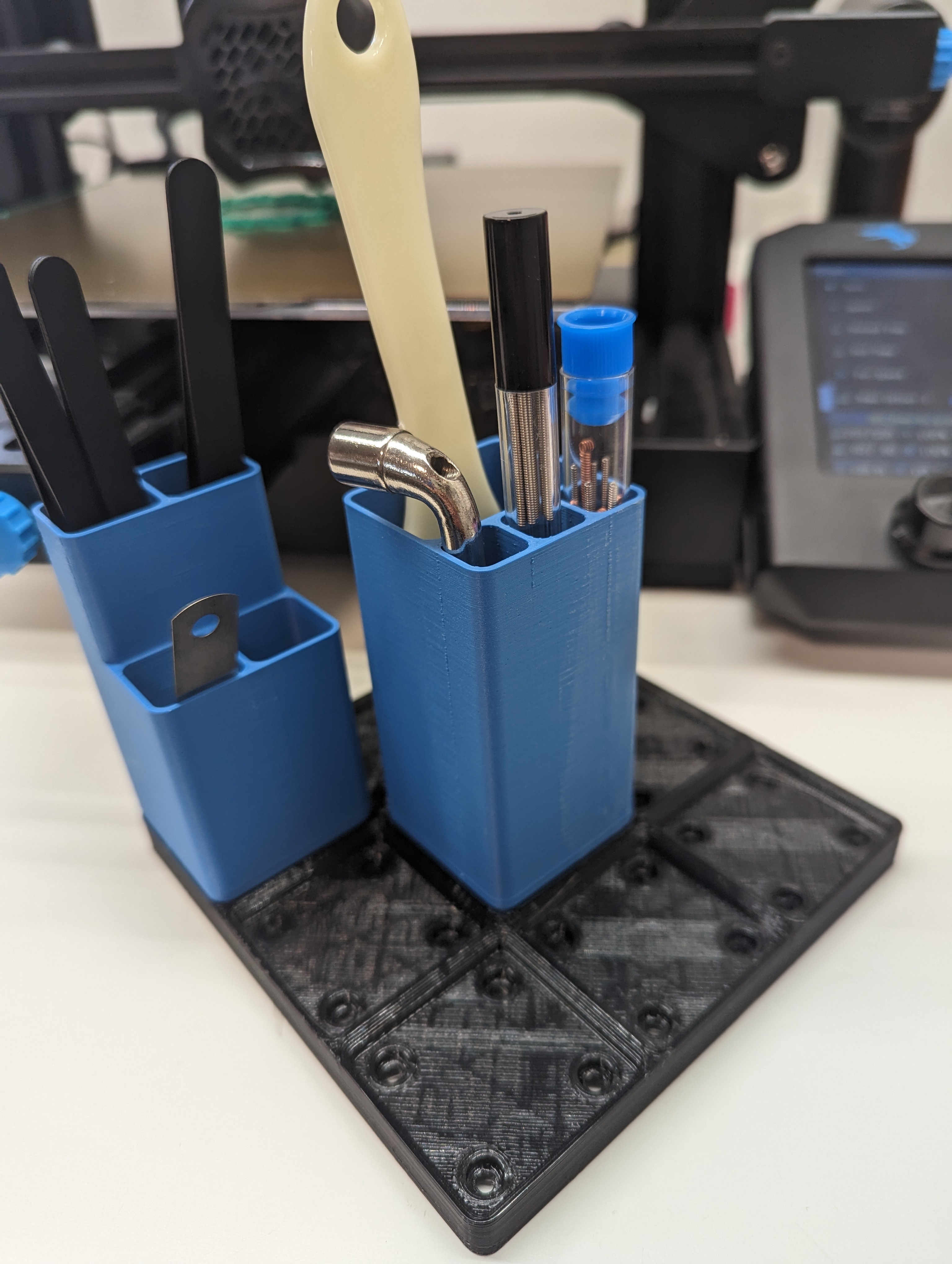 Gridfinity Nozzle Cleaning Kit Holder 3D model thumbnail