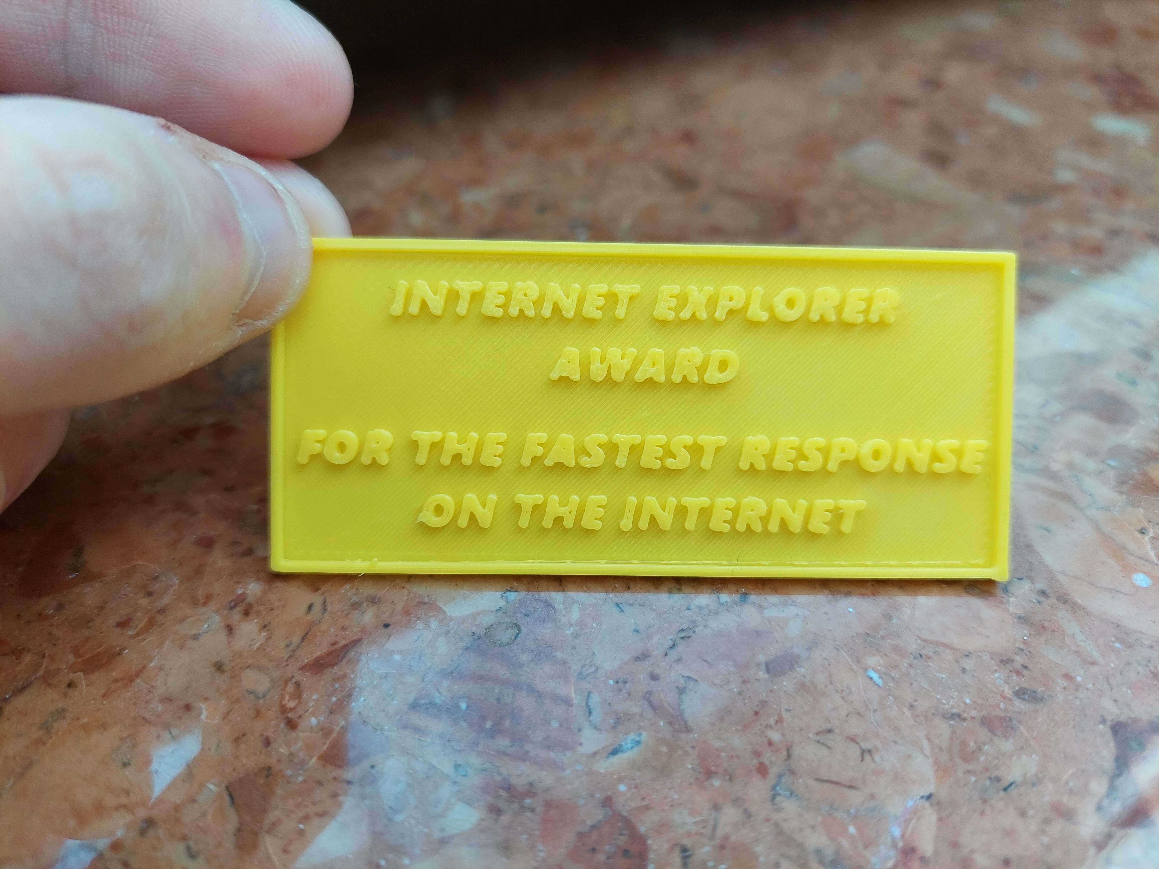 Internet Explorer Award By Sciecha9 Download Free STL Model internet-explorer-award-by-sciecha9-download-free-stl-model