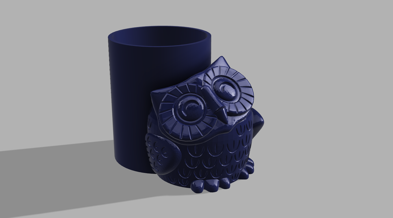 Miniatura 2 do modelo 3D Owl pencil case