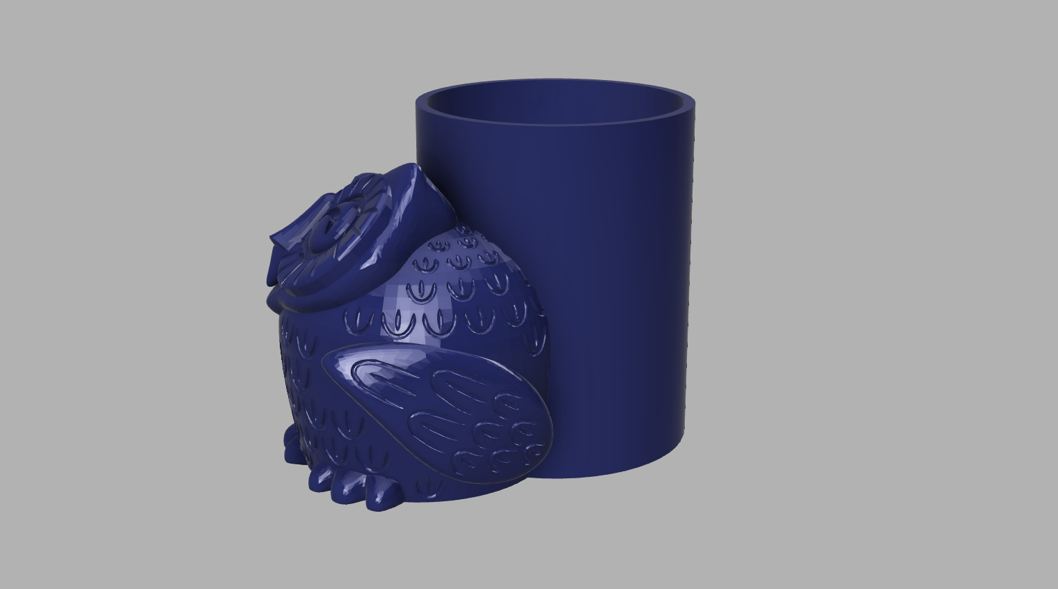 Miniatura 3 do modelo 3D Owl pencil case