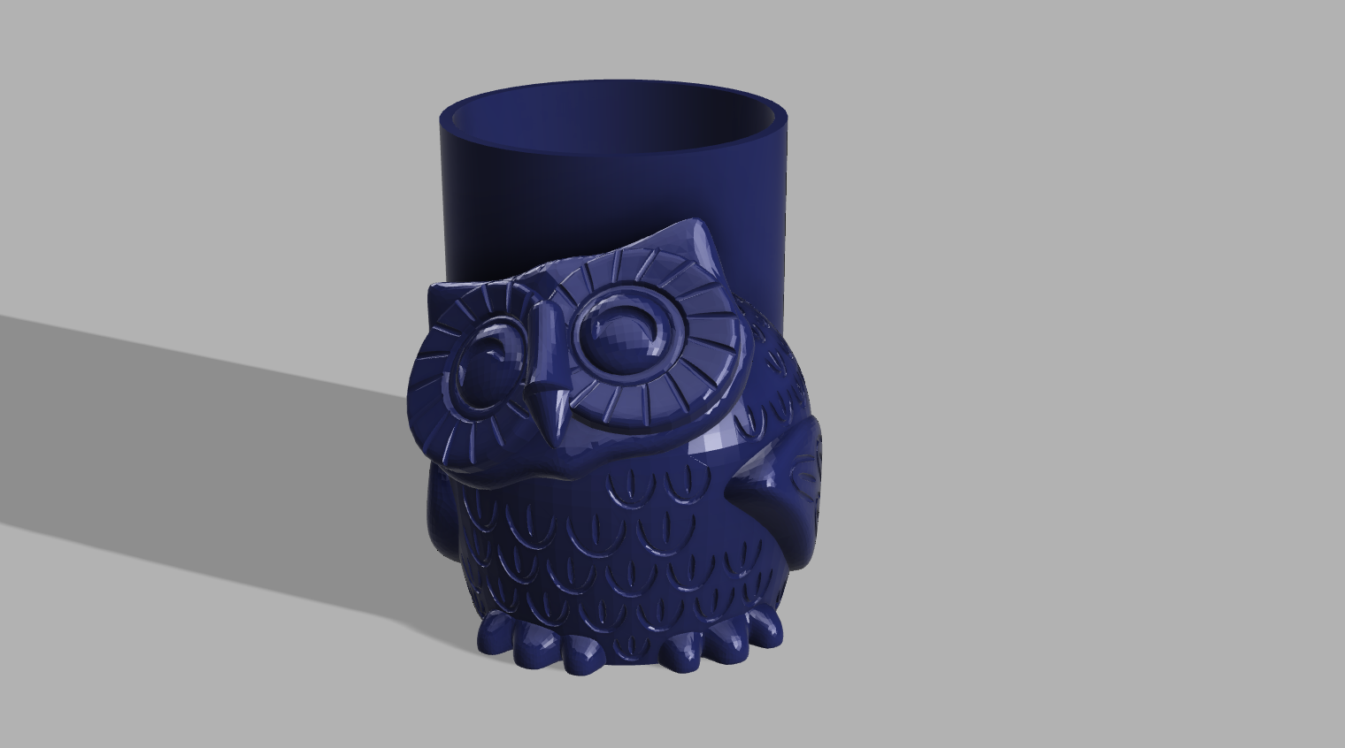 Miniatura 4 do modelo 3D Owl pencil case