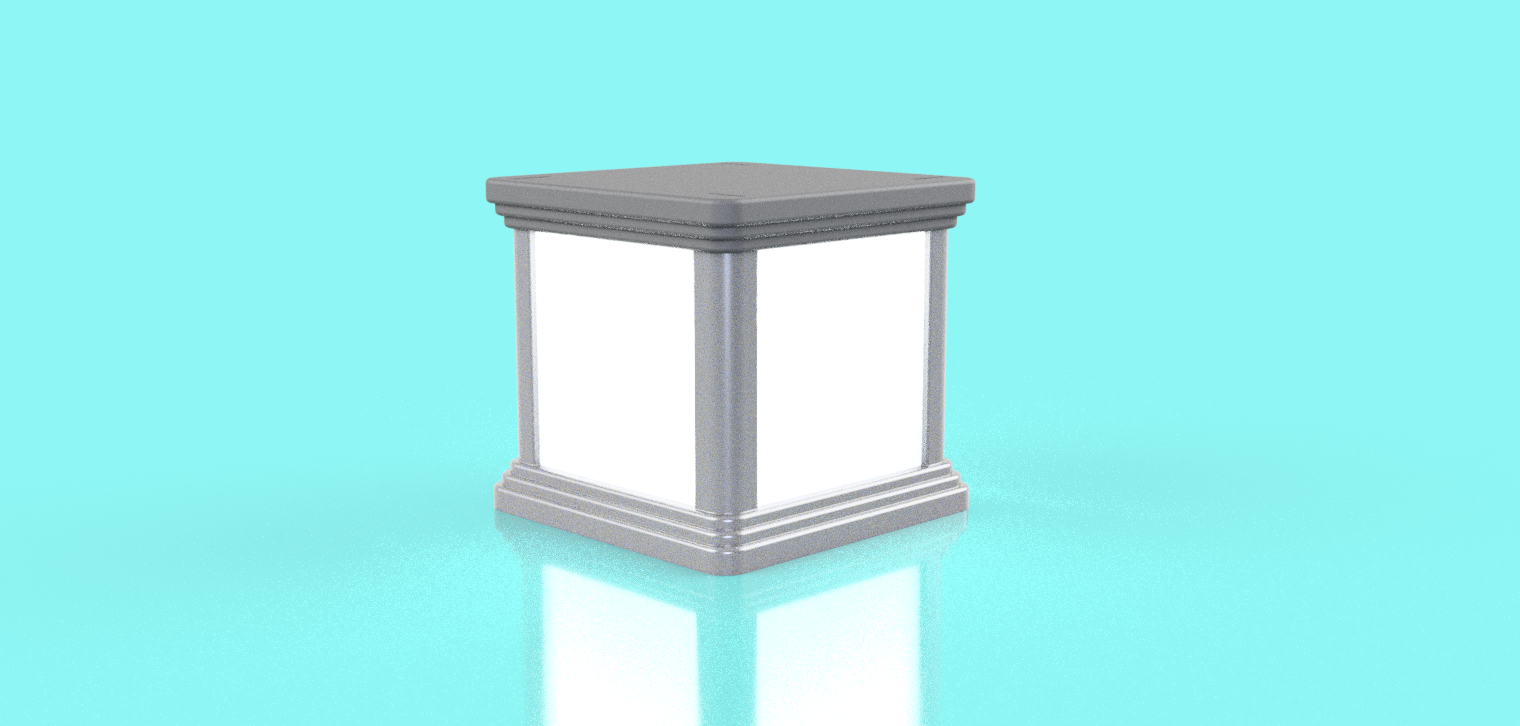 Lihophane Lamp Box with Cover and printed Screw Blocks