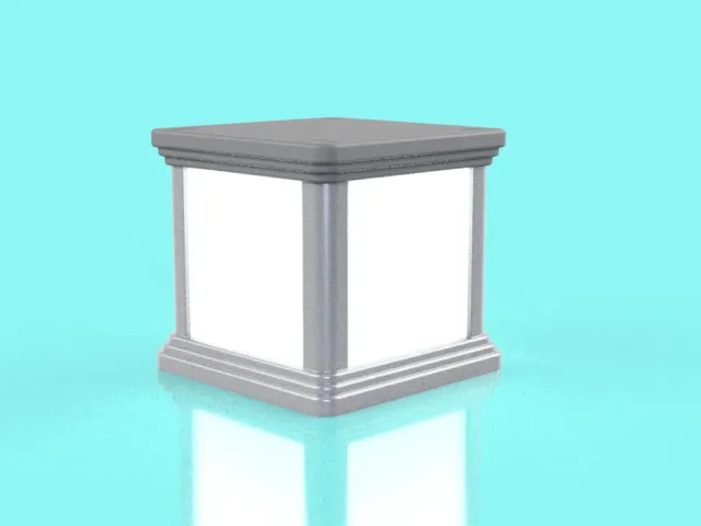 Lihophane Lamp Box with Cover and printed Screw Blocks