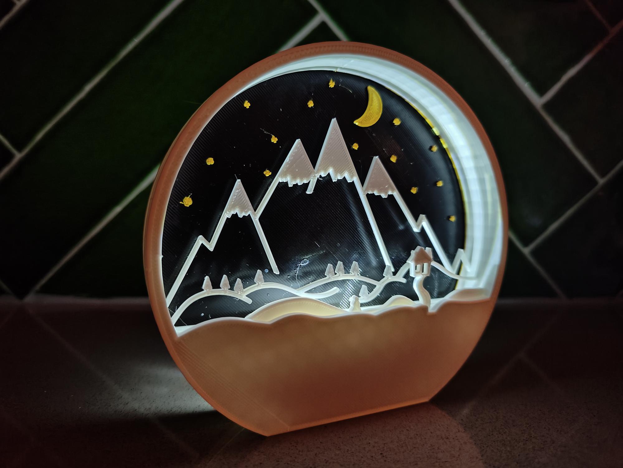 Christmas 3d landscape led light