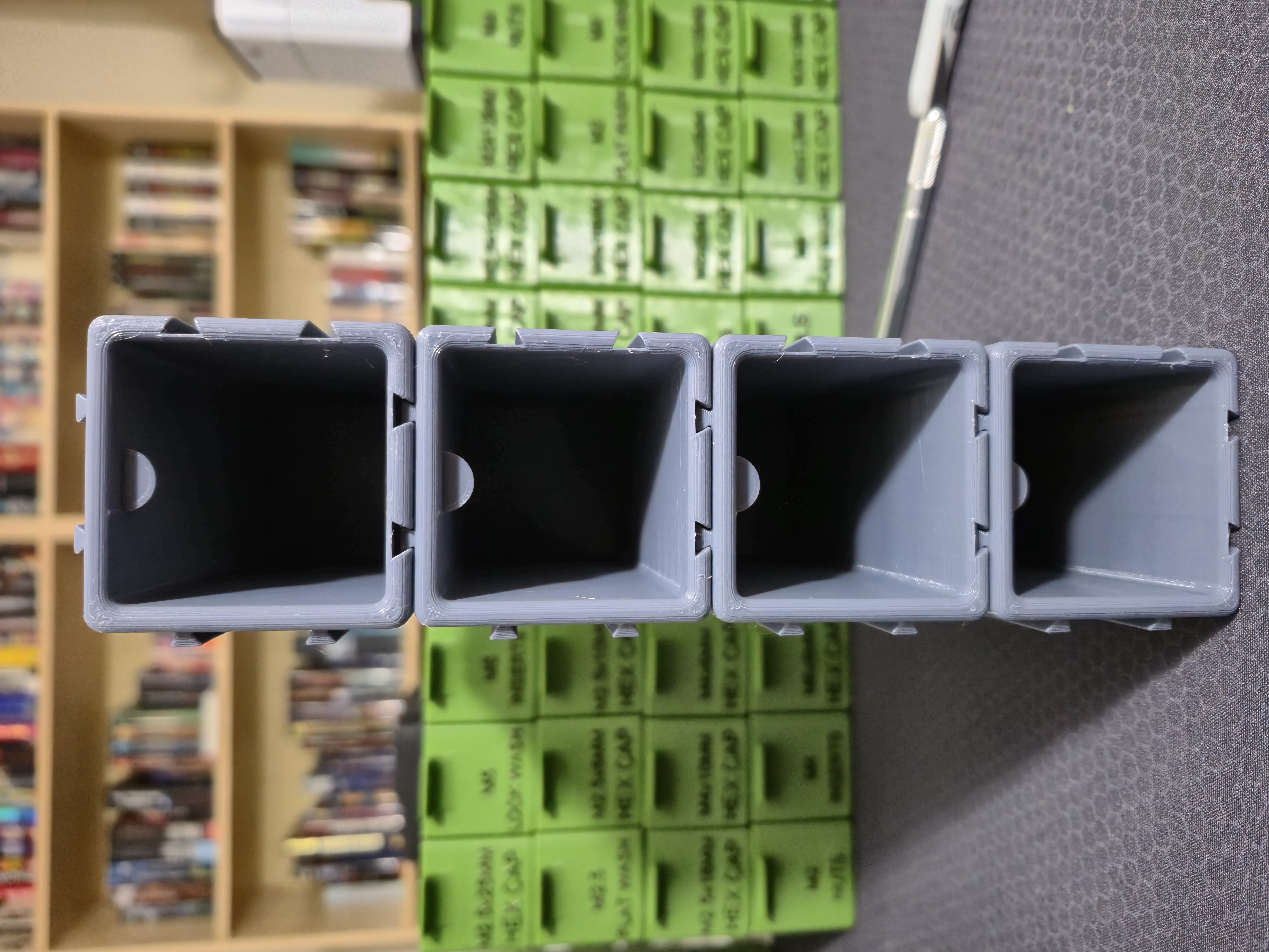 Modular Small Parts 1x1 Enclosure with Stop 3D model thumbnail