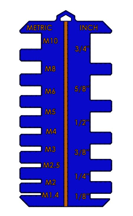 Screw measuring tool - for metric and inch screws by Haniel | Download ...