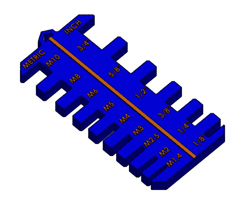 Screw measuring tool - for metric and inch screws by Haniel | Download ...