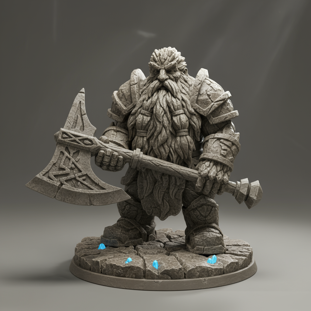 The Stone Dwarf Statue Guardian