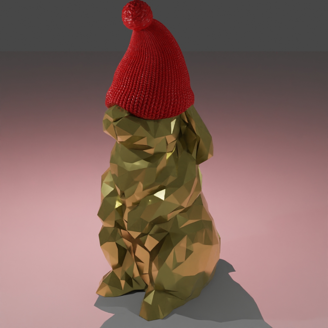 Low Poly Bunny Winter Edition - Normal and vase mode