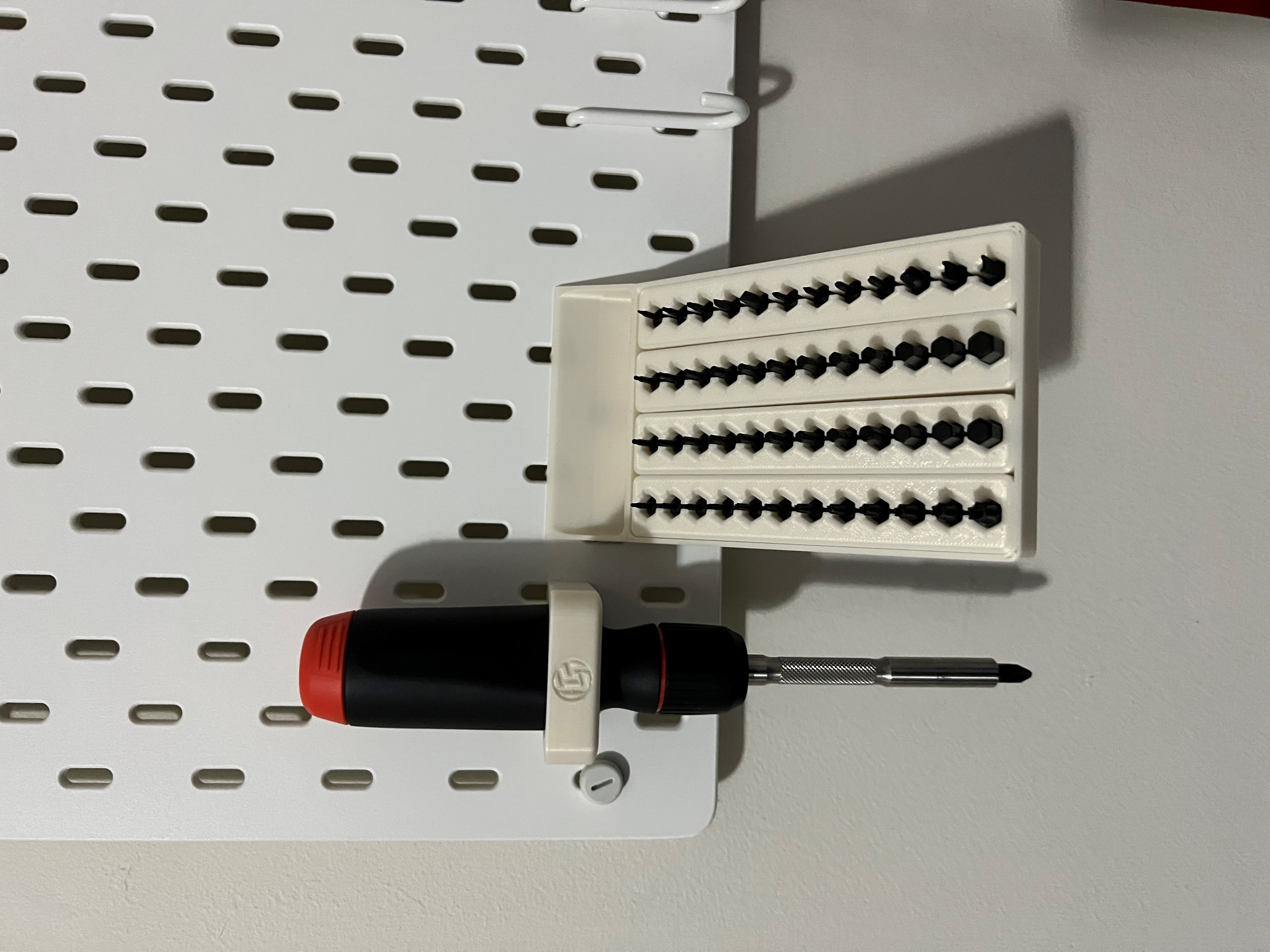 Ikea Skadis Angled Modular Bit Holder for LTT Screw Driver 3D model thumbnail