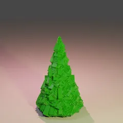 Blocky Christmas Tree Vase Mode