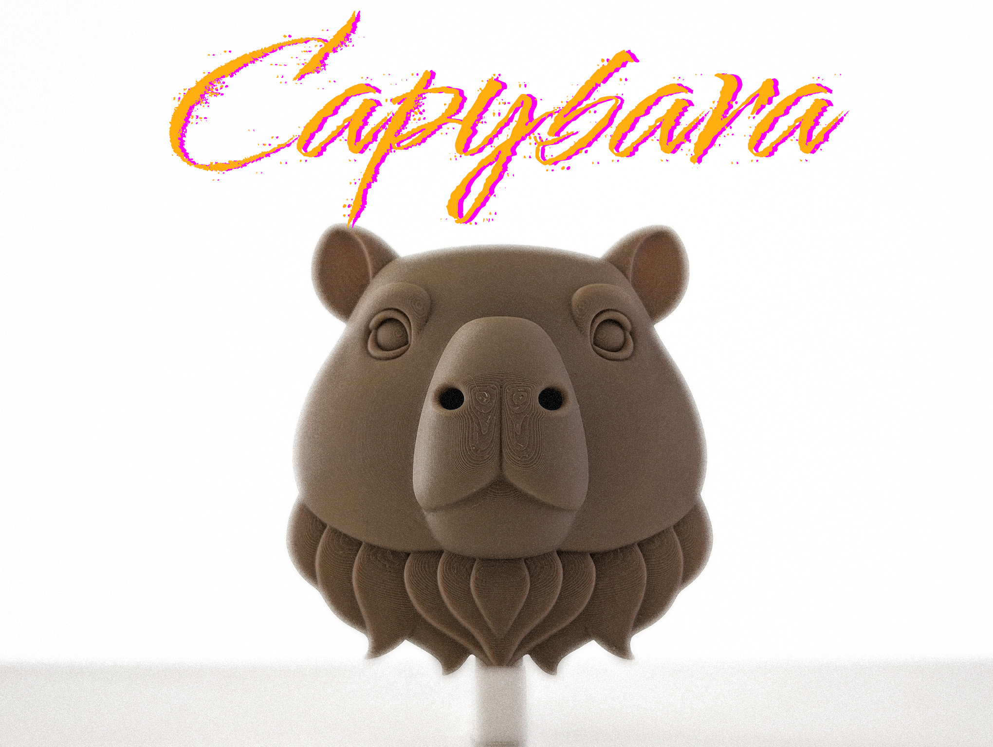 Capybara Head – Ready-to-Hang Wall Sculpture