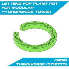 LST ring for plant pot for Modular Hydroponics Tower from Thingiverse (5712775) / LST-Ring für Pflanztopf für Modular Hydroponics Tower