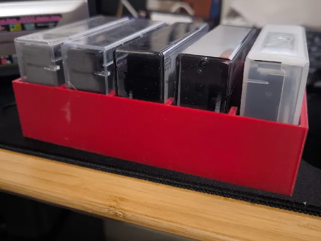 Modular VHS-C Tape Holder (1–5 Slots, Fits with Case)
