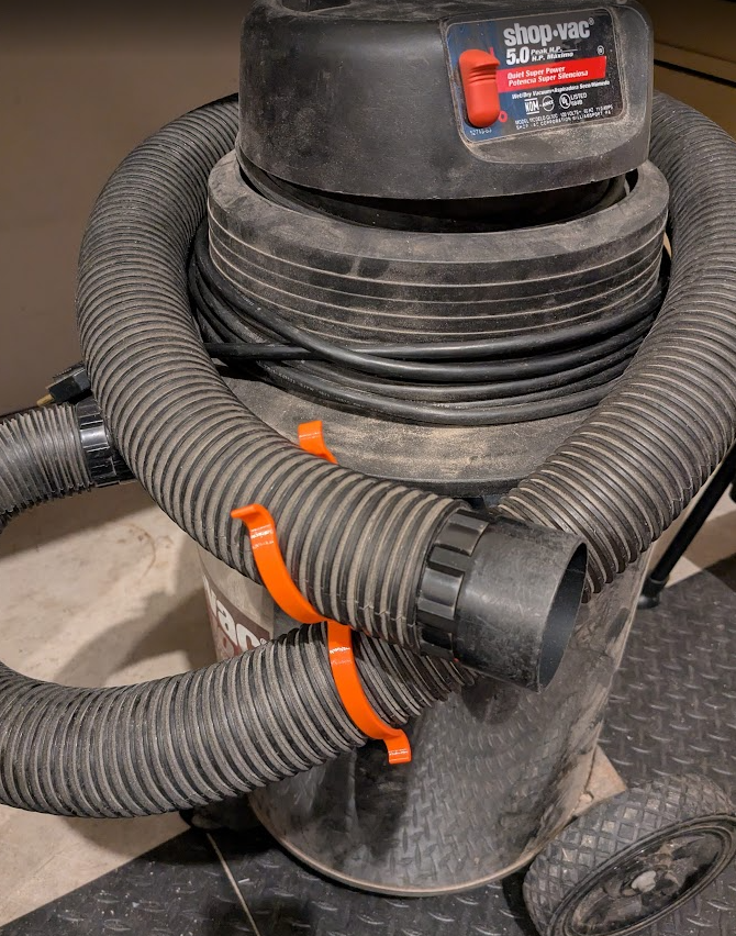 2.45" (60 mm) Shop Vacuum Hose Clamp with Arms