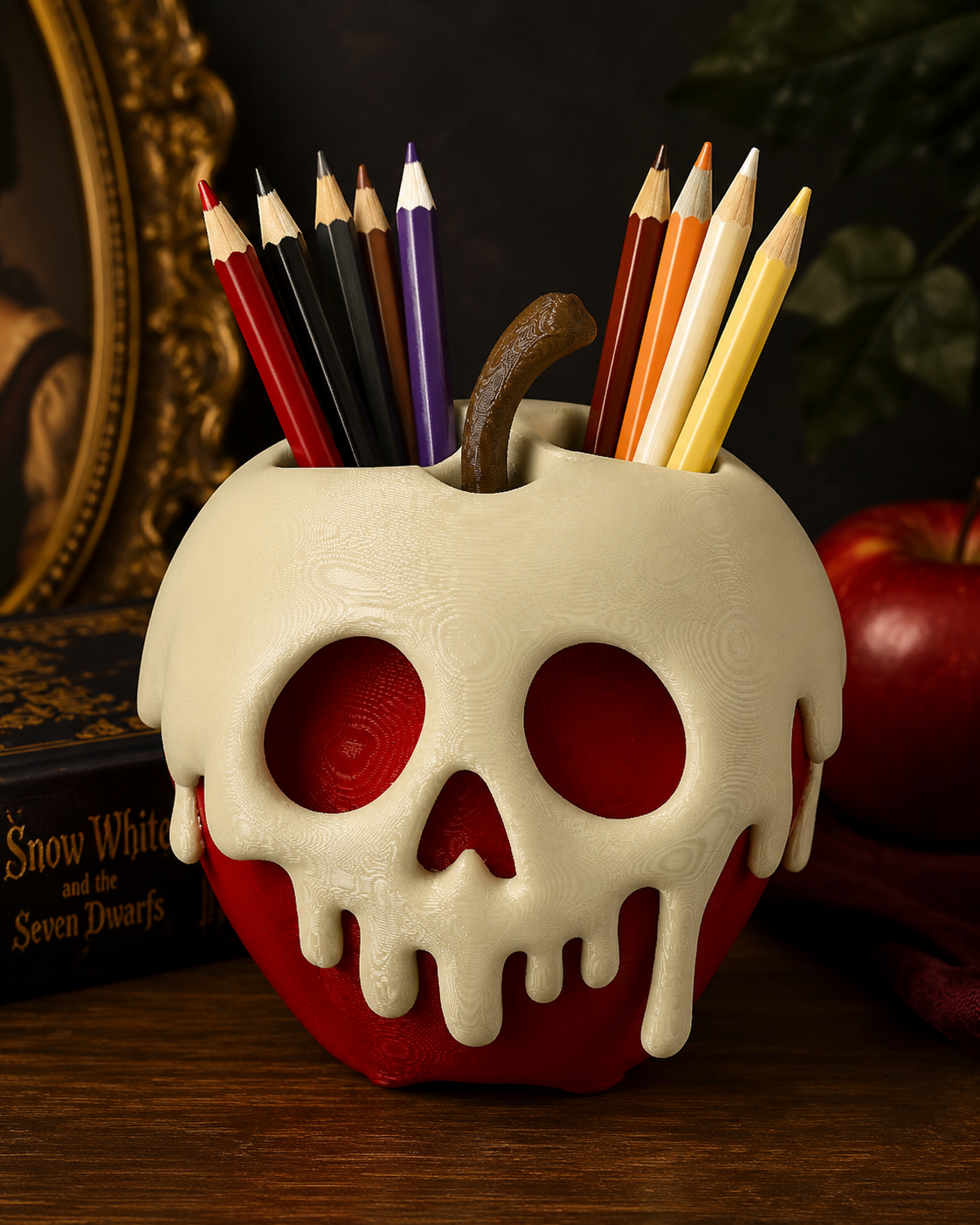 Snow White Poison Apple Pencil Holder