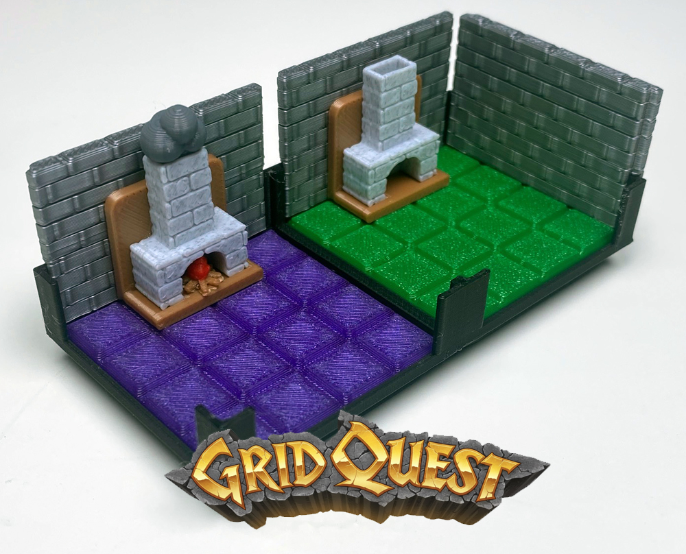 GridQuest CHIMNEY / FIREPLACE (The Gridfinity Game)