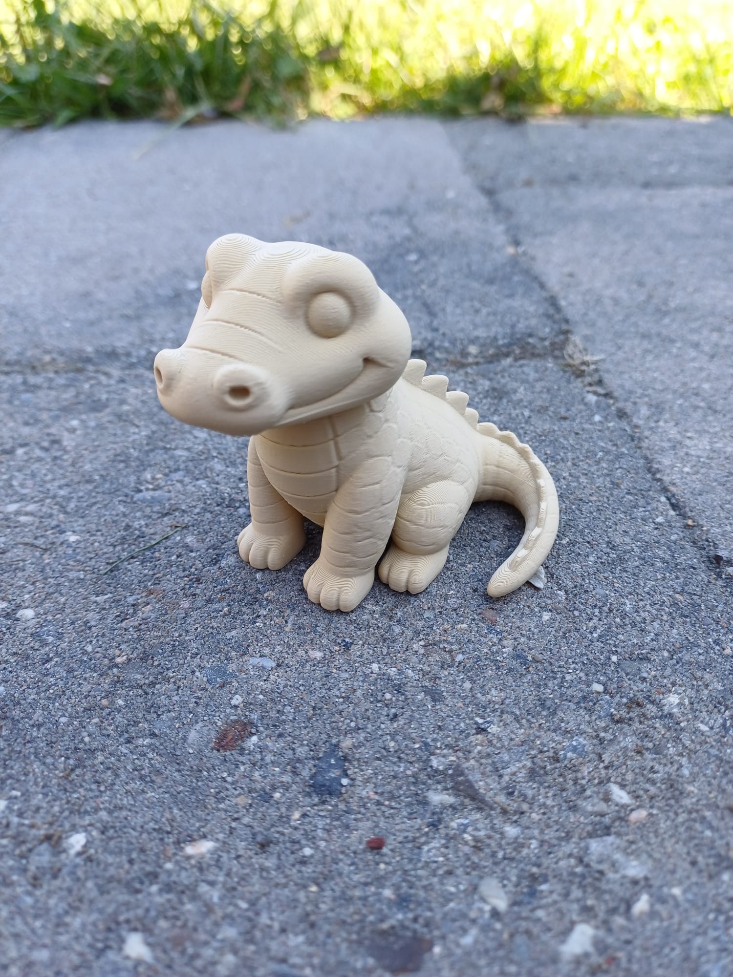 Smiling Crocodile Figurine