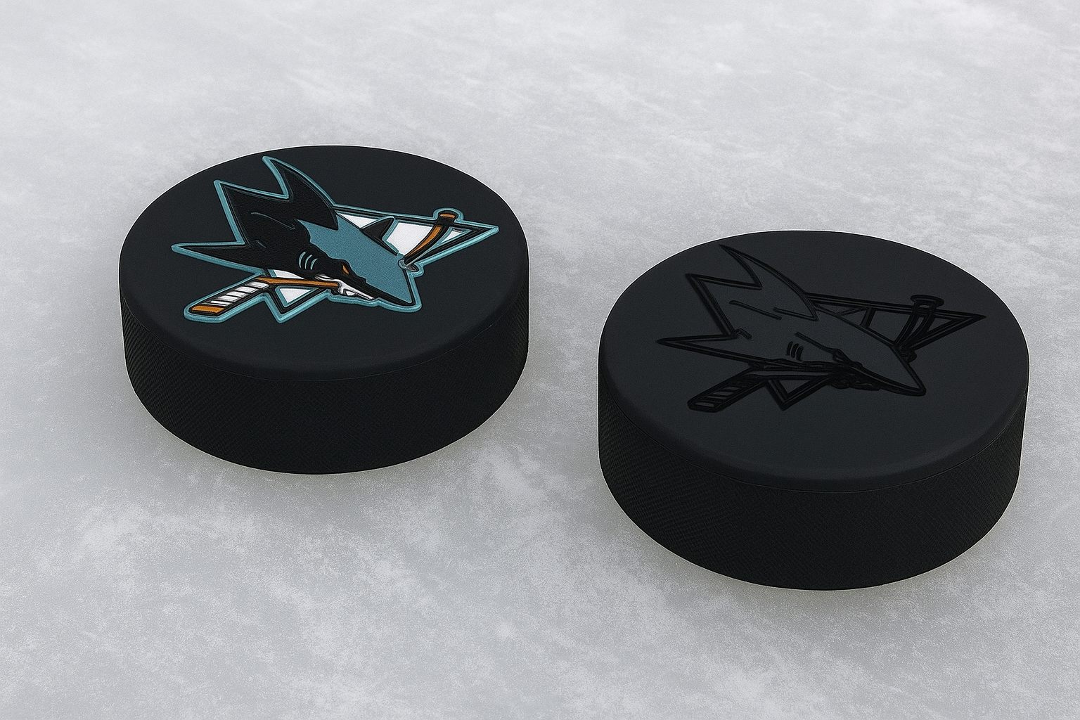 San Jose Sharks Retro NHL Hockey Puck Logo