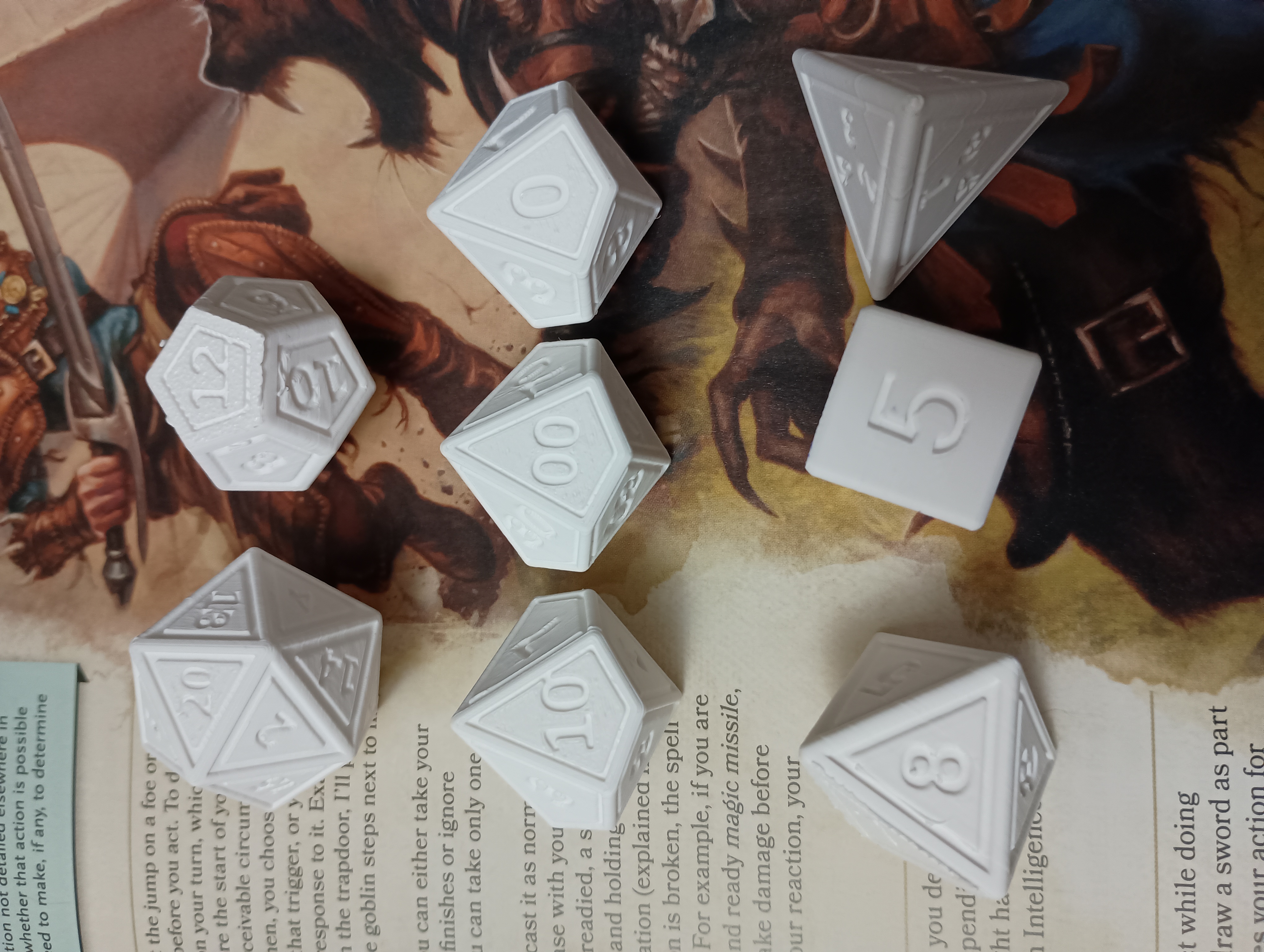 Enlarged Polyhedral Dice Set - Optimized for 3D Printing