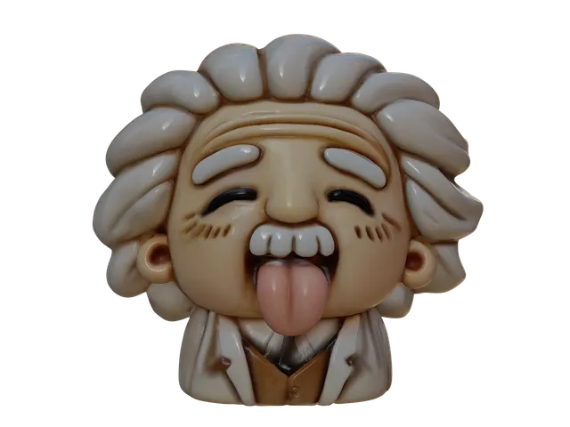 Einstein Tongue Out Chibi Figure