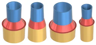 Vacuum hose universal adapters. Parametric for Fusion 360