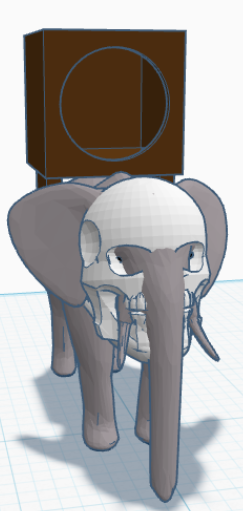 War Elephant Wearing Skull 3D model