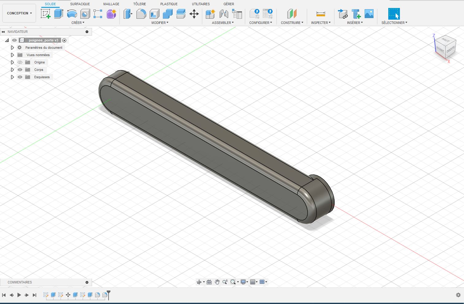 Poignee de porte fine // Thin door handle