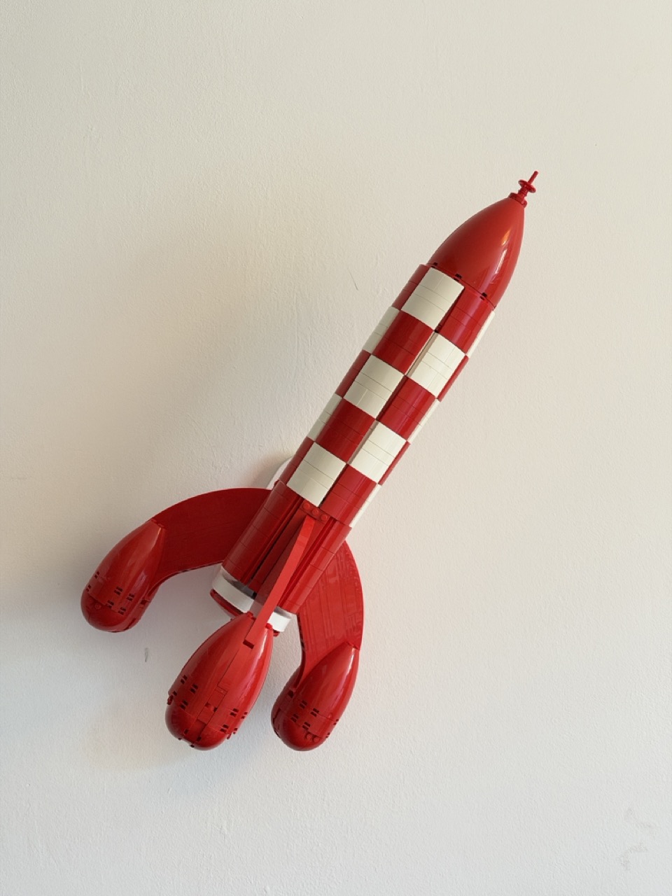Tintin Rocket Lego wall mount