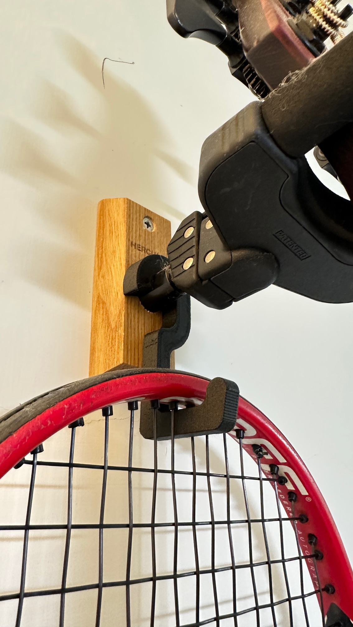 Hercules Guitar Wall Hanger Add On Hook for Tennis Rackets