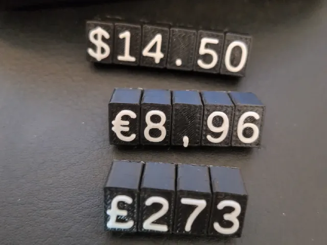 Jewelry Price Numbers