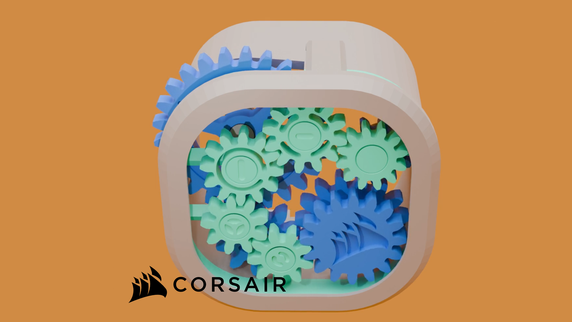 Gear Up (Corsair Titan 360 AIO Cap)Easy Assembly and Moving Gears