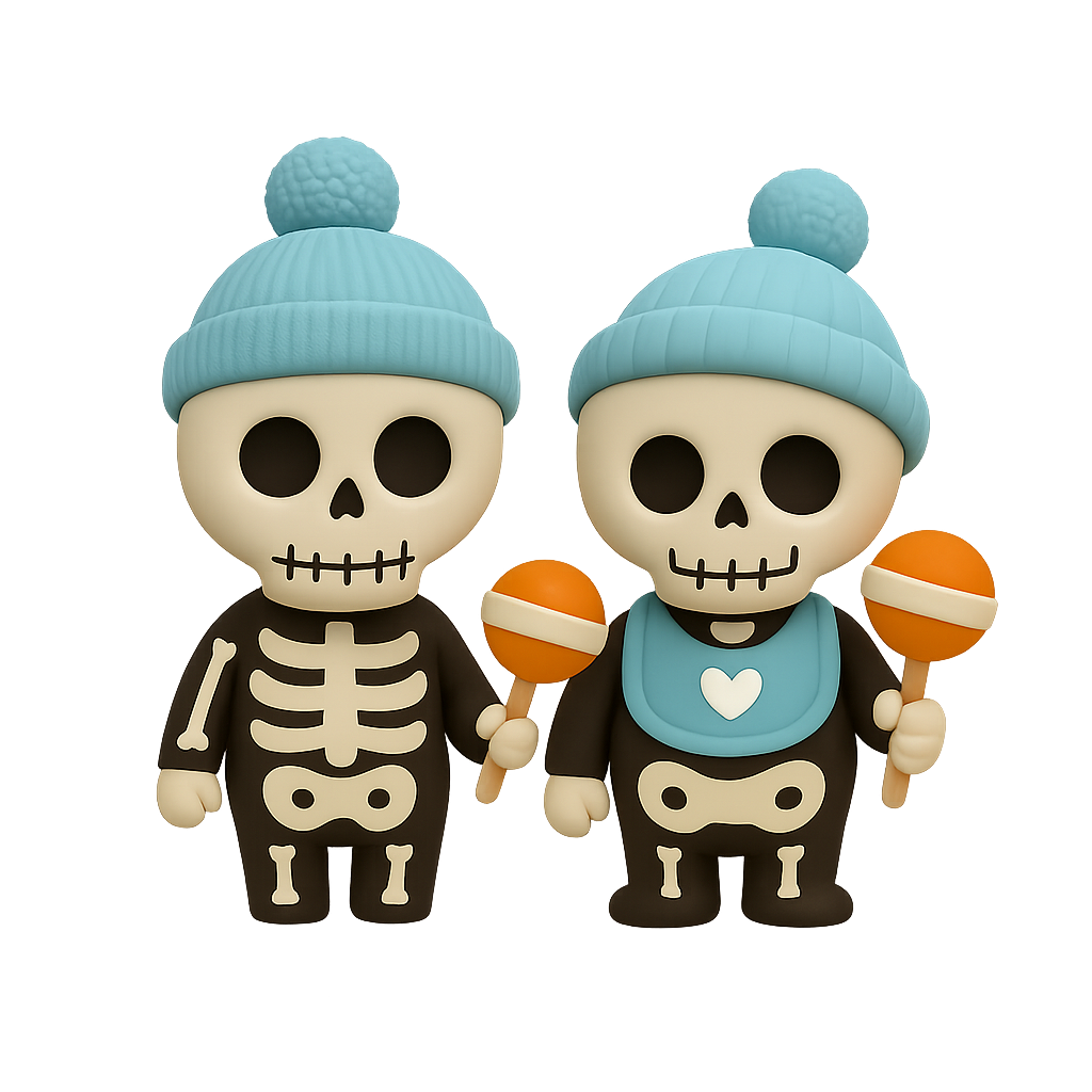Miminka halloweenských kostlivců/Baby halloween skeletons