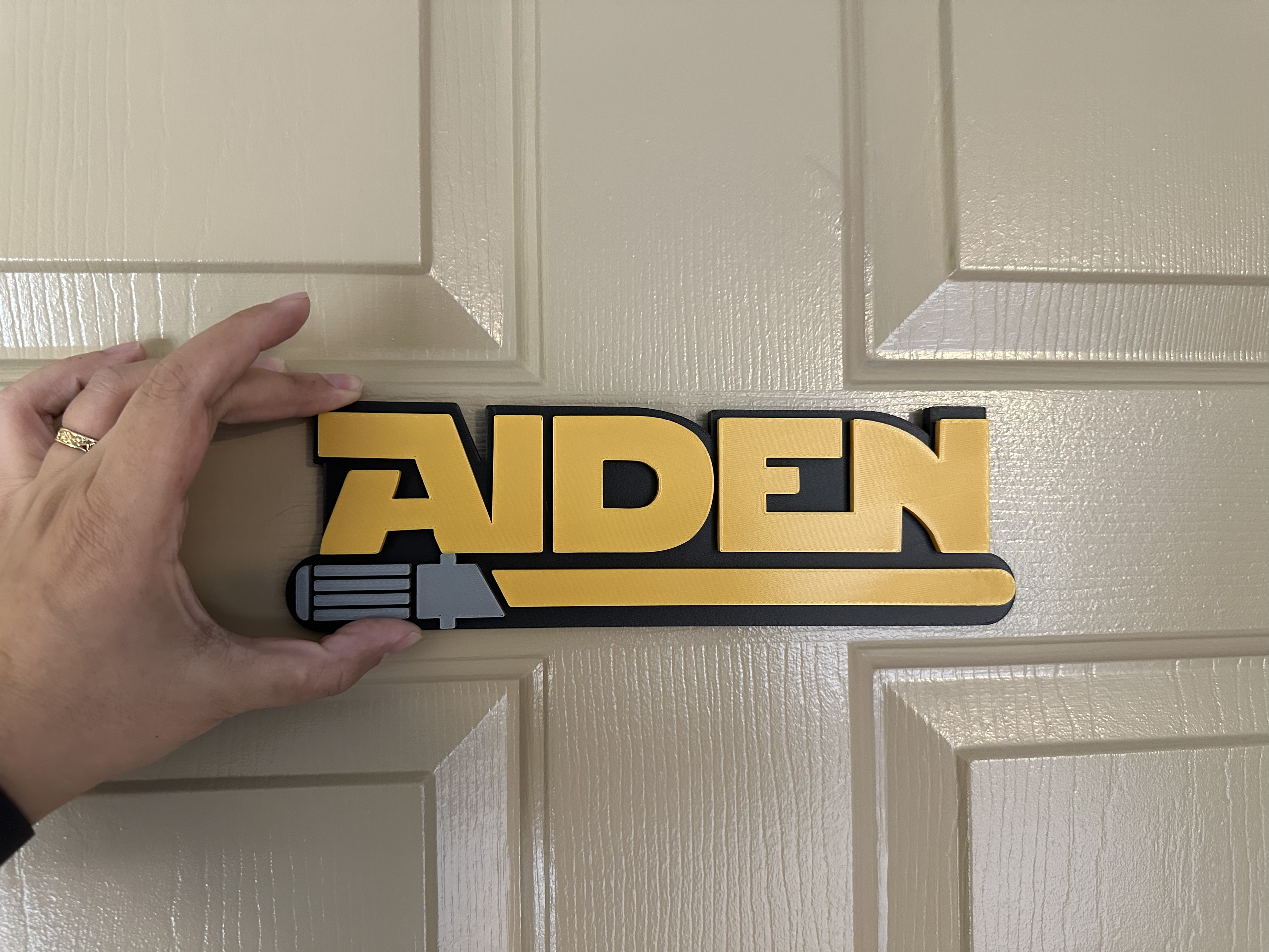 Aiden Lightsaber Wall Sign