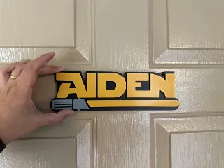 Aiden Lightsaber Wall Sign