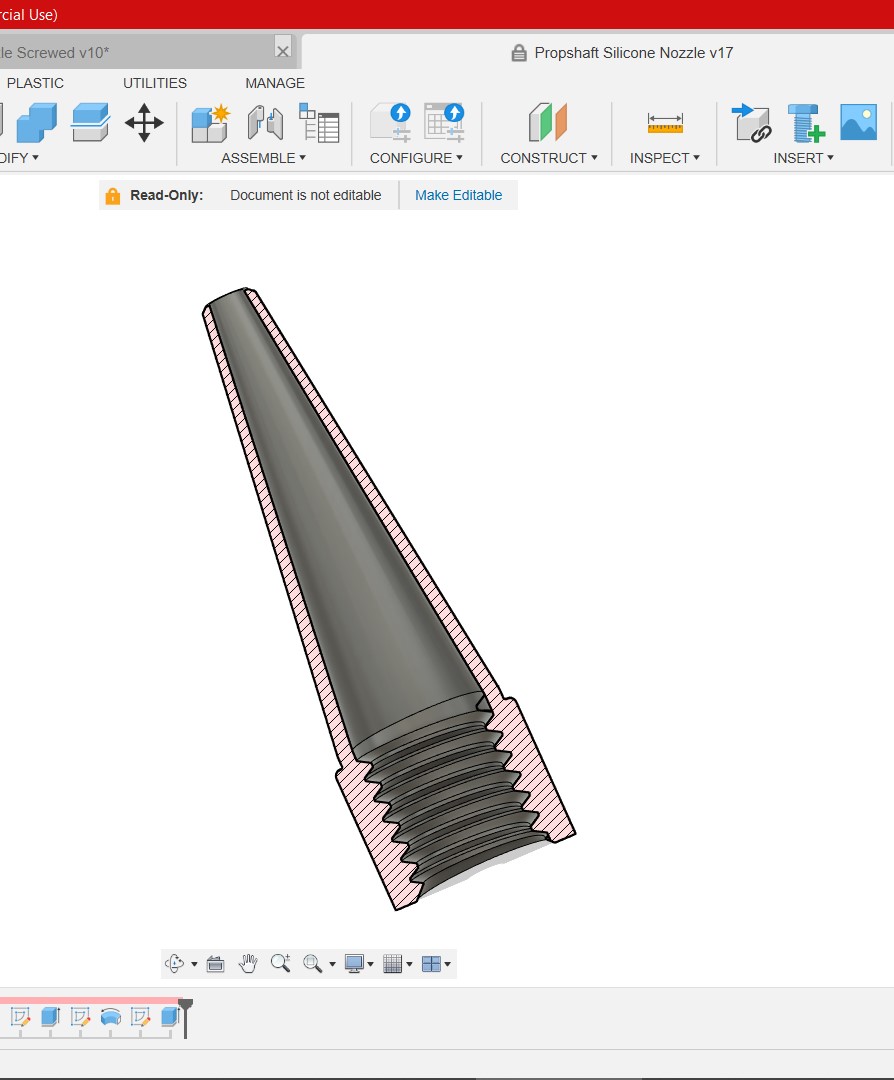 Grease Nozzle - plain tapered tip
