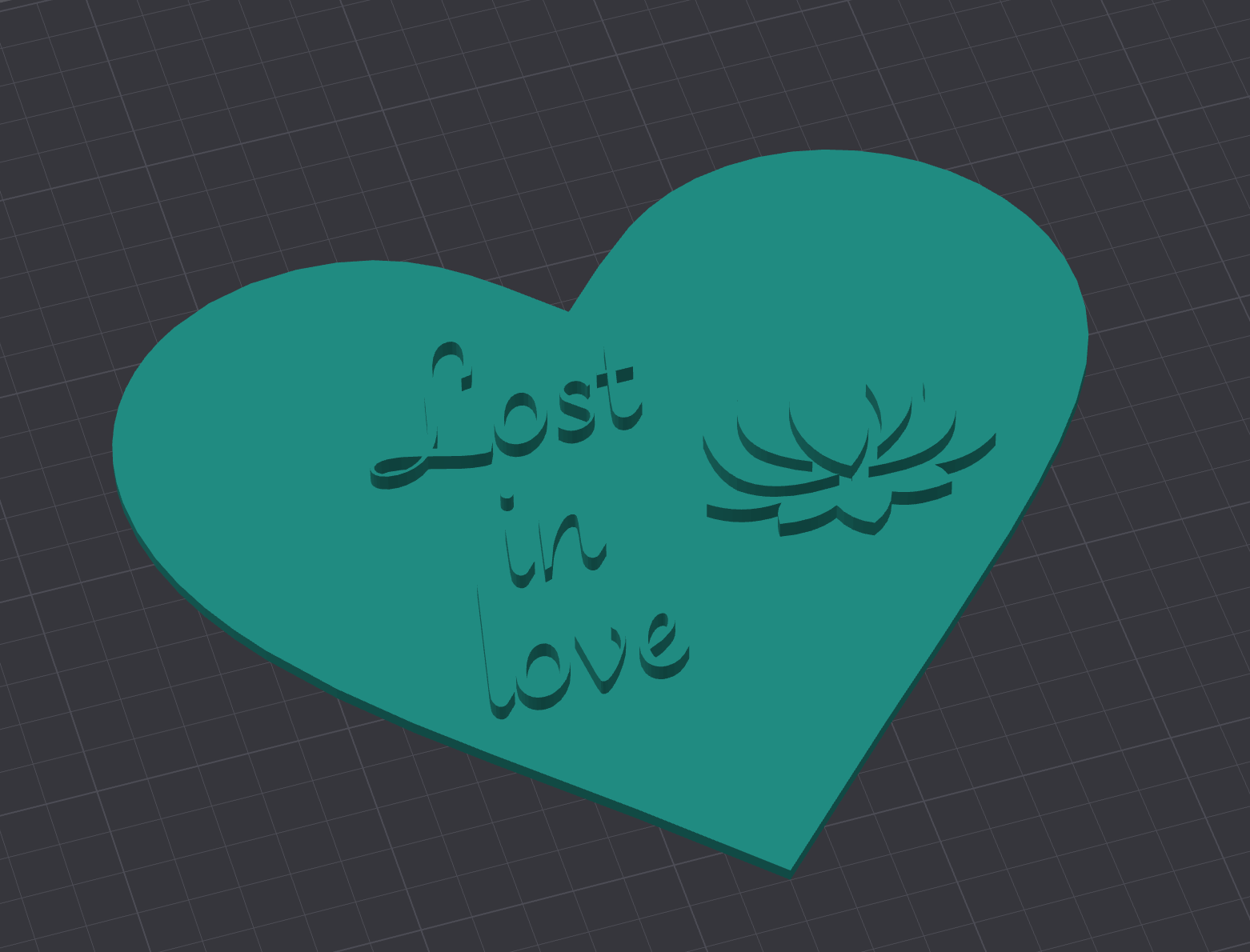 Heart letter sign/decor