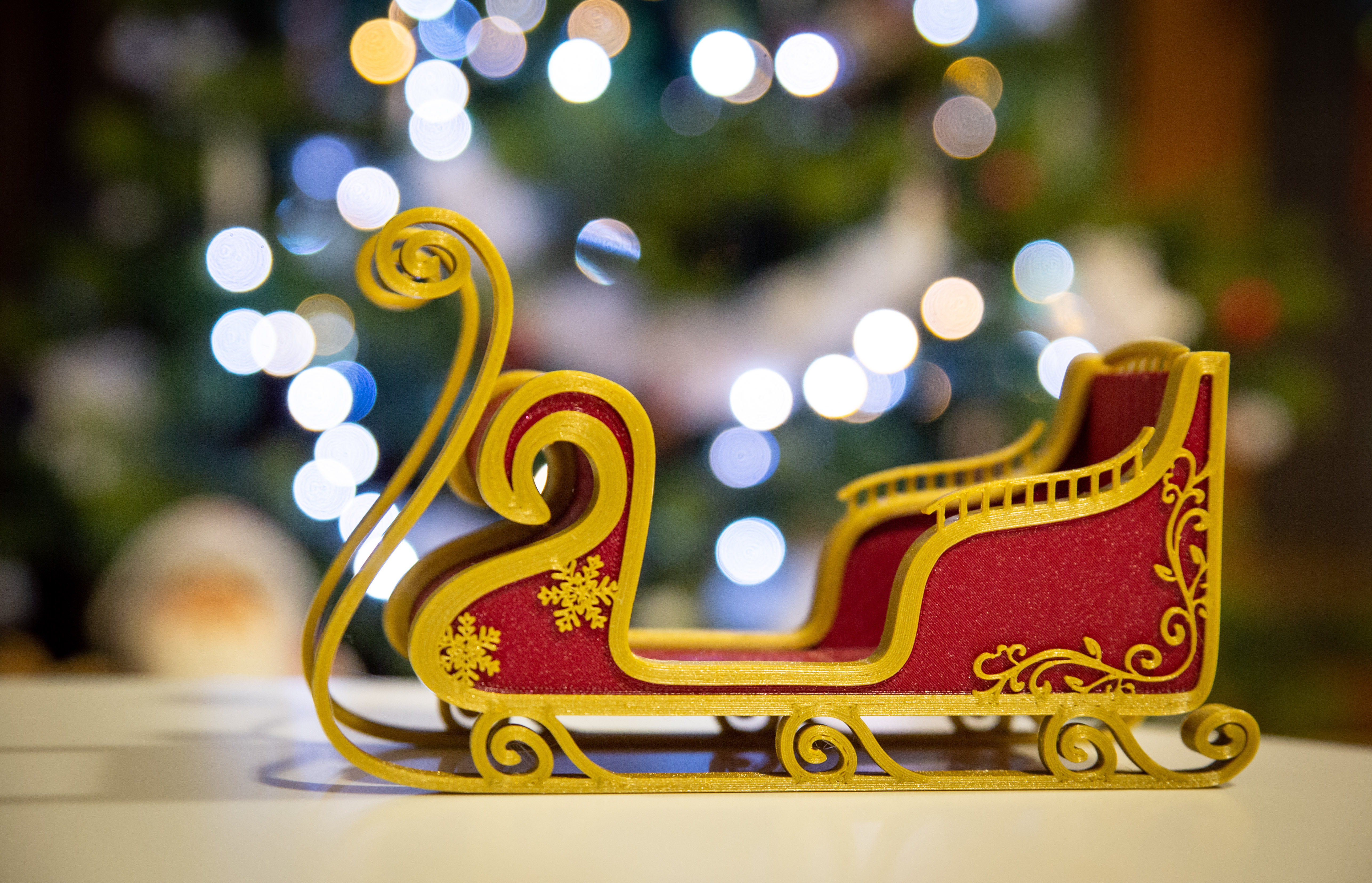 Santa sleigh with style - NO supports needed