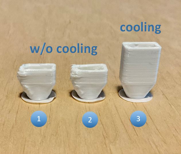 Flexible filament with and without cooling - TPU