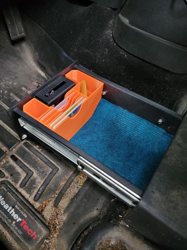 Card Organizer for Bestop Jeep Under Seat Lock Box