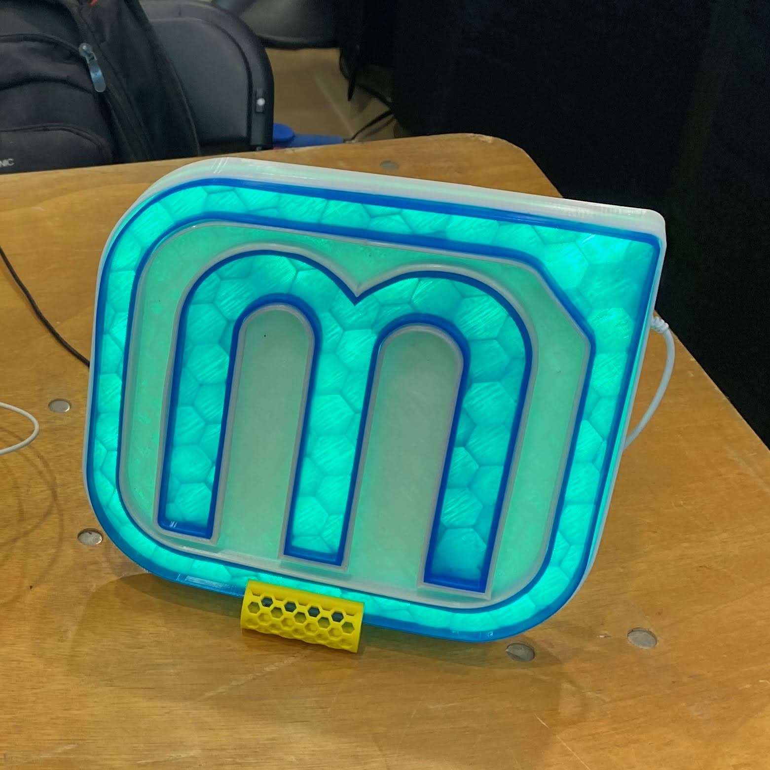Marlin 'M' logo led marquee lamp