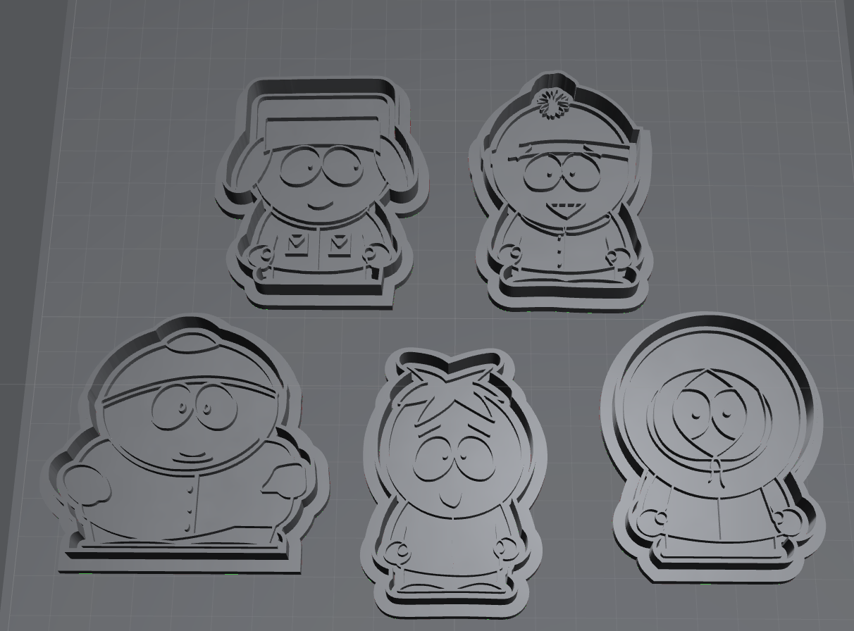 South Park Cookie cutters by korniton Download free STL model