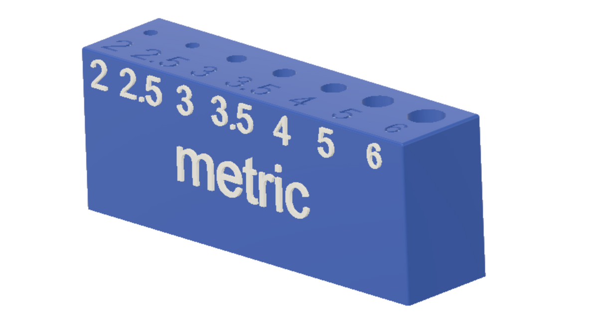 Small Metric Drill Bit Holder by mscalora Download free STL model