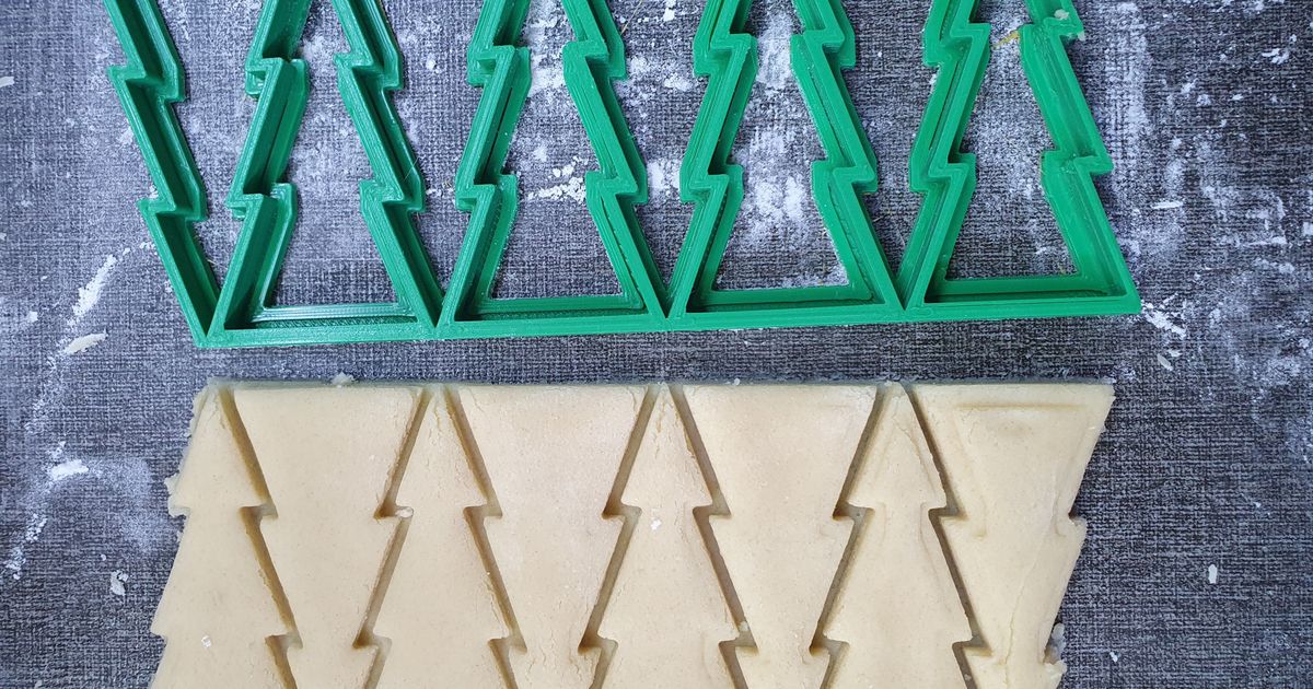 8 Xmas Trees cookie cutter by Carlos Balarezo Download free STL model