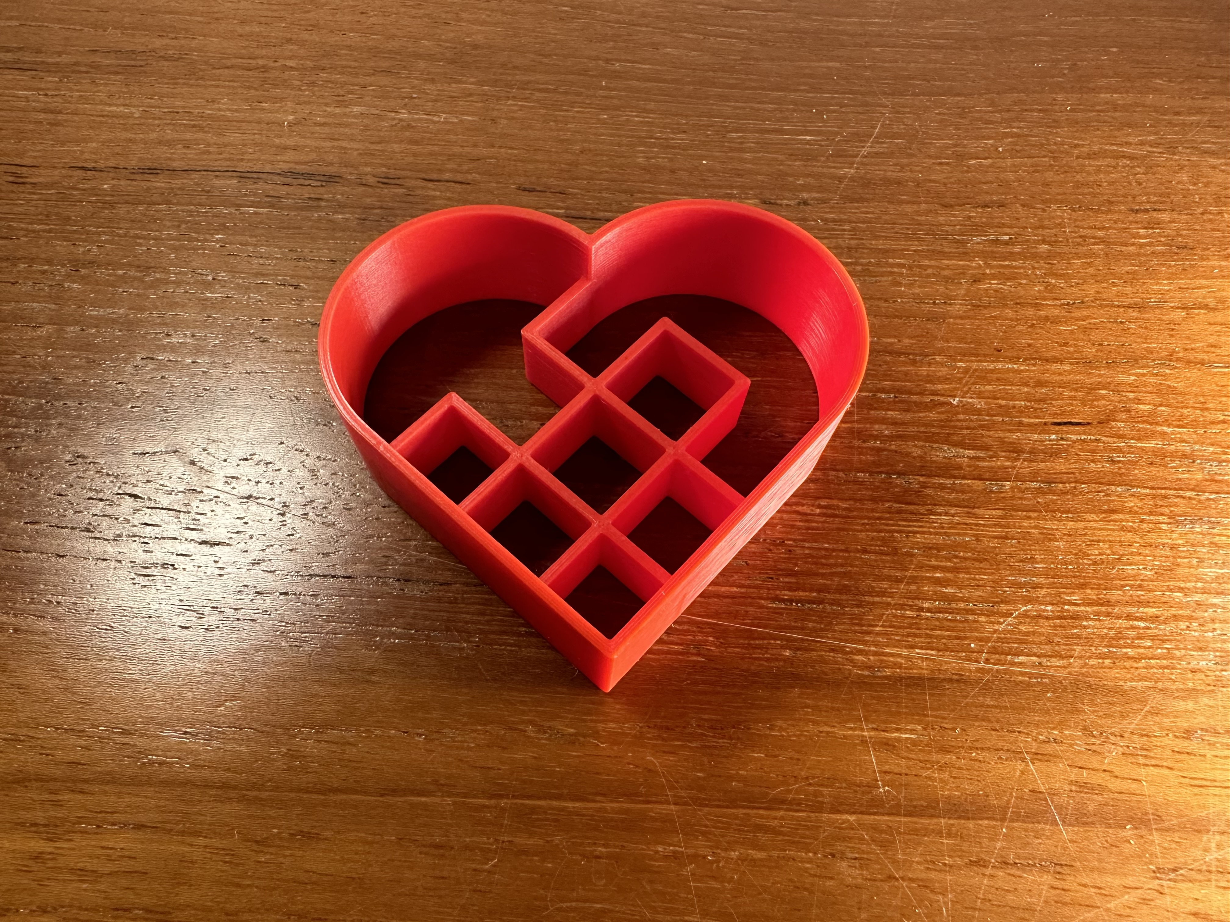 Danish Heart Cookie Cutter Woven Christmas Holiday Checkered