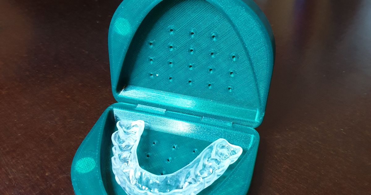 Dental splint case with by Dino Download free STL model